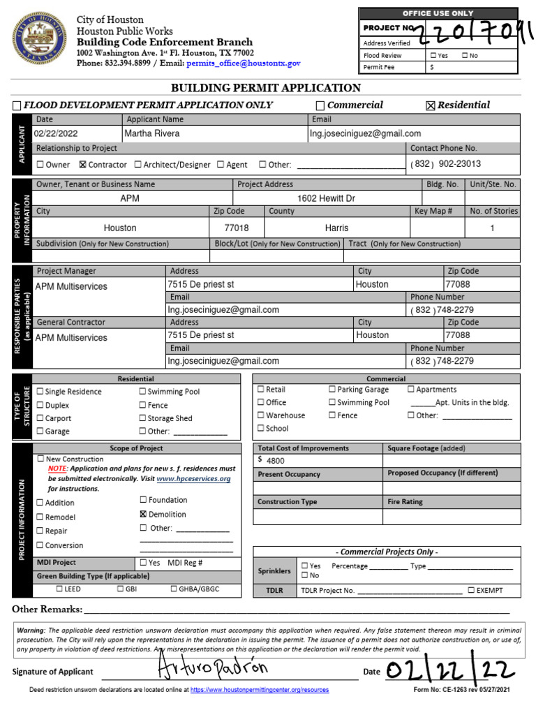Flood Development Permit Application | PDF