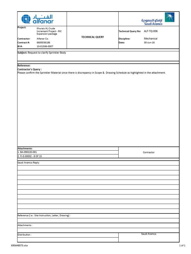 Technical Query | PDF