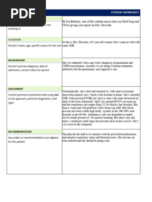 isbar worksheets
