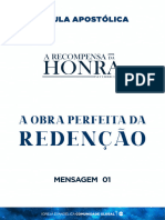 Célula Apostólica - A Recompensa Da Honra - Mensagem 01 - SETEMBRO 2022