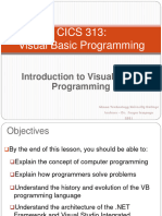 Introduction To Visual Basic Programming