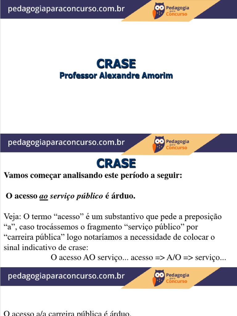 Slide Aula Crase | PDF | Pronome | Tecnologia da Informação e Comunicação
