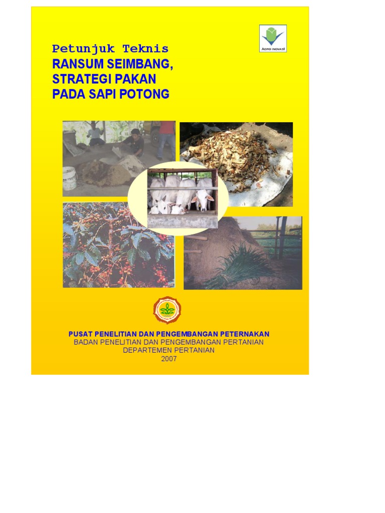 Etunjuk Teknis Ransum Seimbang Pada Sapi Potong | PDF