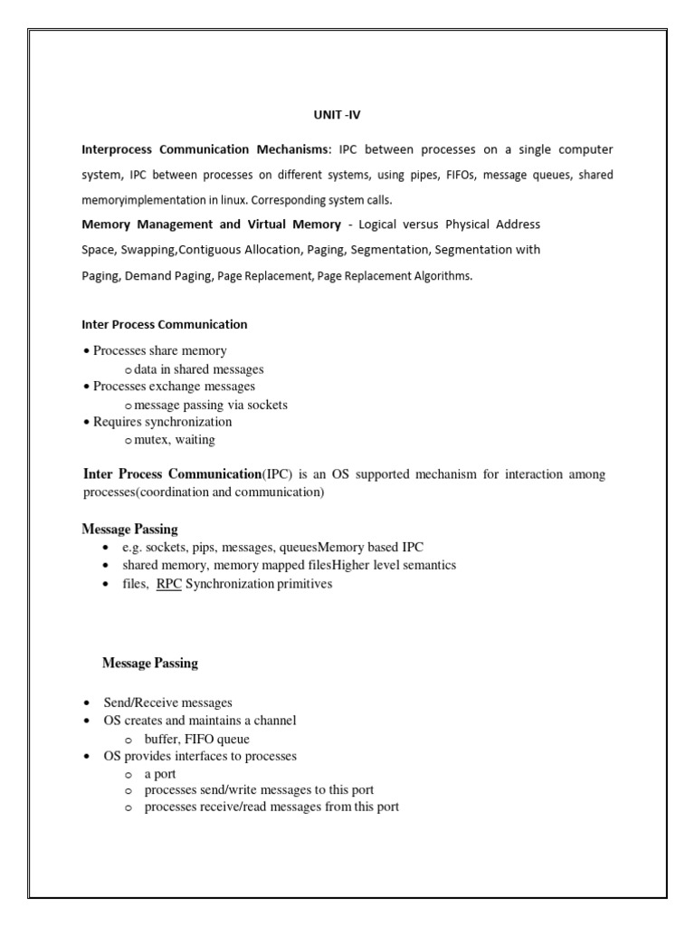 IPC Mechanisms in Linux Systems | PDF | Process (Computing) | Library ...