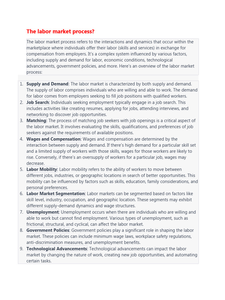 Understanding Labor Market Dynamics | PDF | Social Science