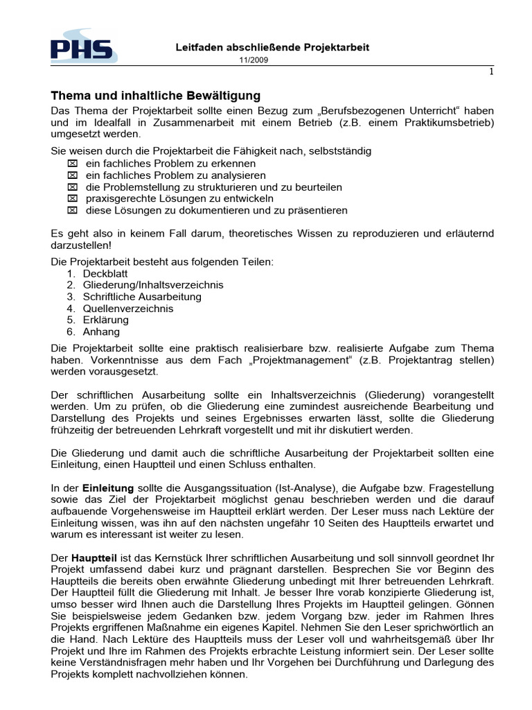 leitfaden-projektarbeit-handel-pdf