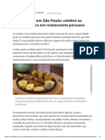 Onde Comer em São Paulo - Celebre As Festas Do Peru em Restaurante Peruano