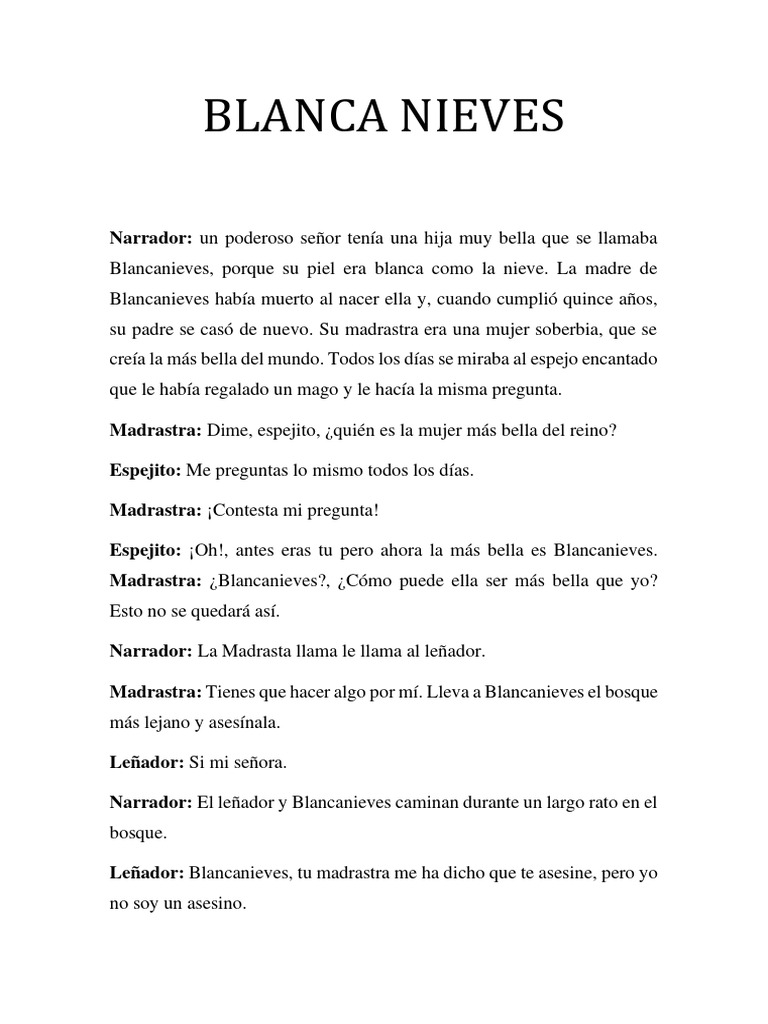 Blanca Nieves | PDF | Blanco como la nieve, image size:768x1024