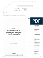 Code de L'aménagement Du Territoire, de L'urbanisme Et de La Construction (DRAFT) - PDF
