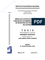 Modulos elásticos efectivos en función de los minerales con datos de registros de pozo y cubo de velocidades