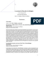 Programa Encuentro Nacional de Filosofía de La Religión (UAH & PUC, 11-13 Ene 2023)