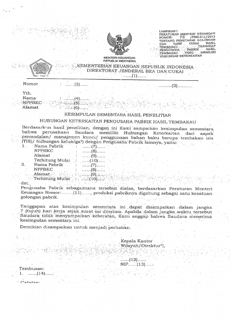 PMK Nomor 78 Tahun 2013 Lampiran | PDF