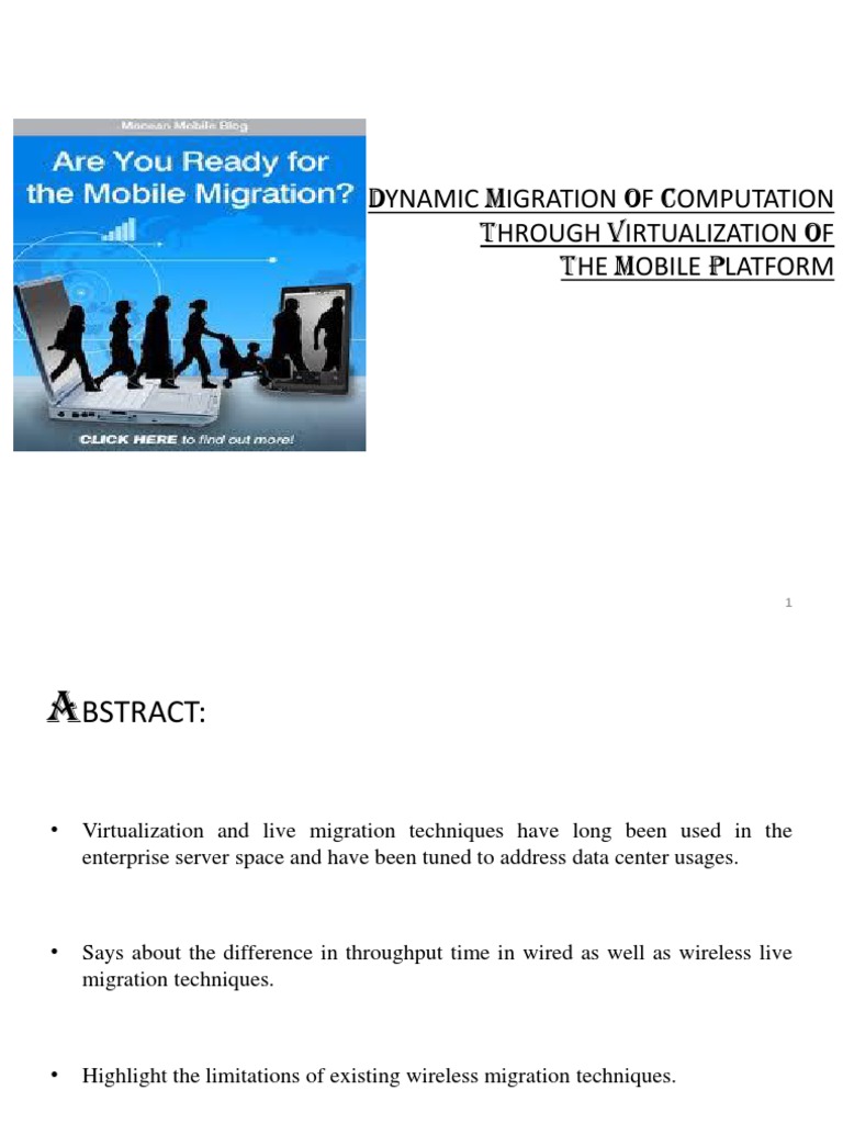 Dynamic Migration of Computation | PDF | Arm Architecture | Virtual Machine