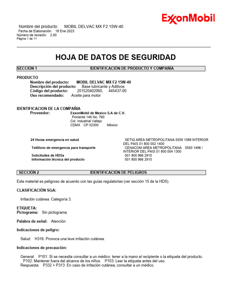 MSDS 940552 | PDF | Tecnología