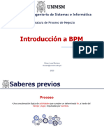Introducción A BPM: Facultad de Ingeniería de Sistemas e Informática