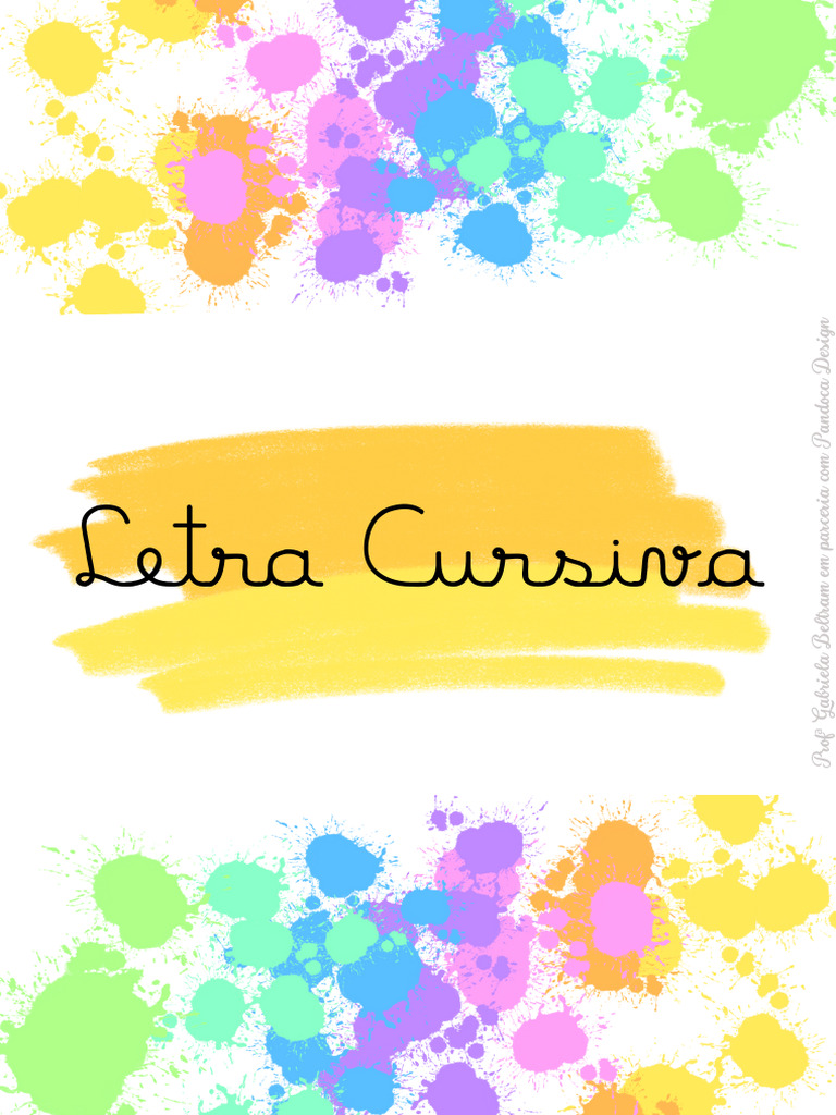Atividades de Letra Cursiva para Crianças | PDF