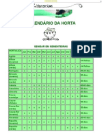 Calendário Da Horta