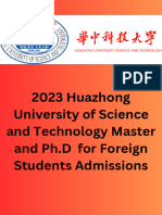 2023 Huazhong University of Science and Technology Master and PH.D For Foreign Students Admissions