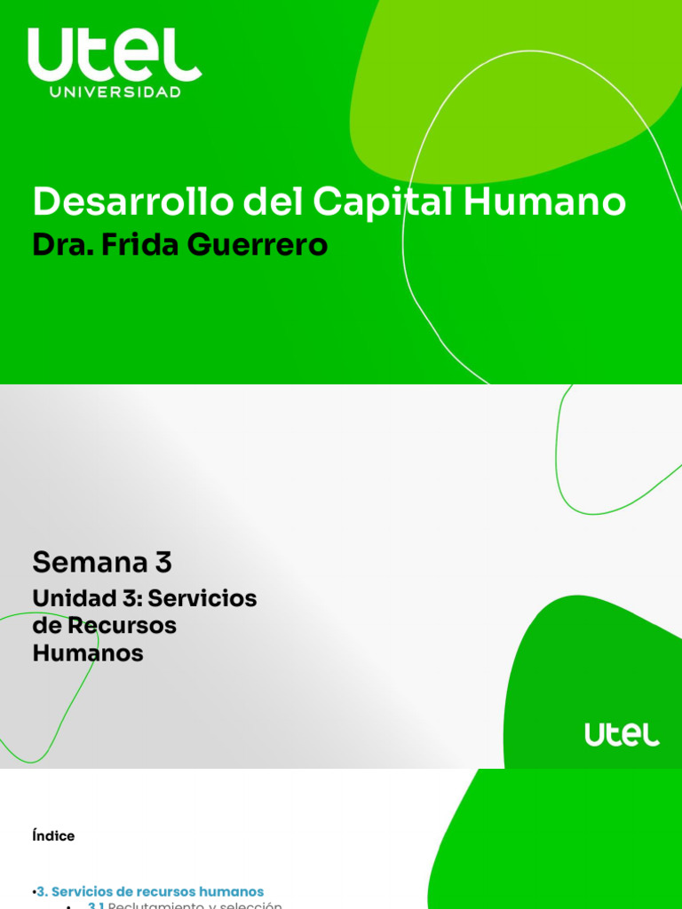 Semana 3 Desarrollo Del Capital Humano | PDF