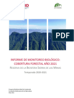 Cobertura Forestal Reserva de La Biosfera Sierra de Las Minas - 2021