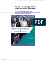 Test Bank For Principles of Auditing and Other Assurance Services 21st Edition Whittington