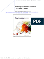 Test Bank For Psychology Themes and Variations Briefer Version 9th Edition Weiten