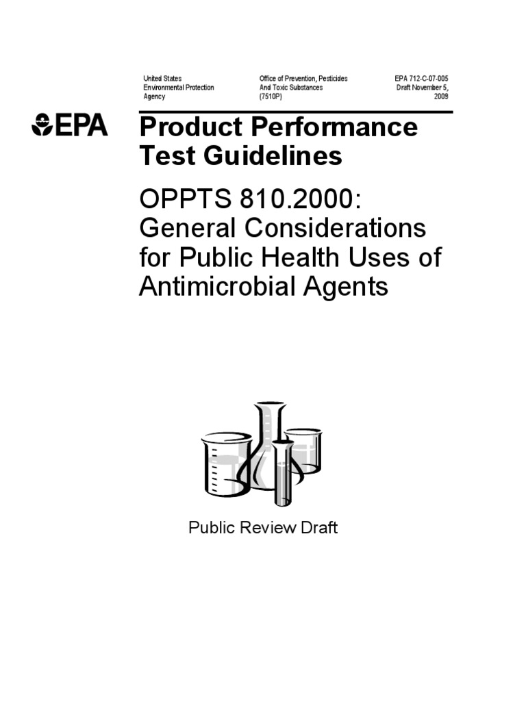 6 28 10 EPA Antimicrobial Test Guidelines Disinfectant