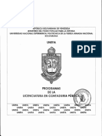 Pensum Lic Contaduria Publica (2010 Nocturno)