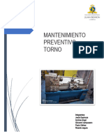 Mantenimiento Preventivo Torno