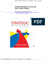 Test Bank For Strategic Management Theory and Practice 4th Edition John A Parnell