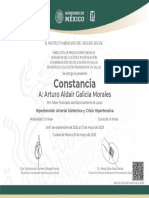 Constancia: A: Arturo Aldair Galicia Morales