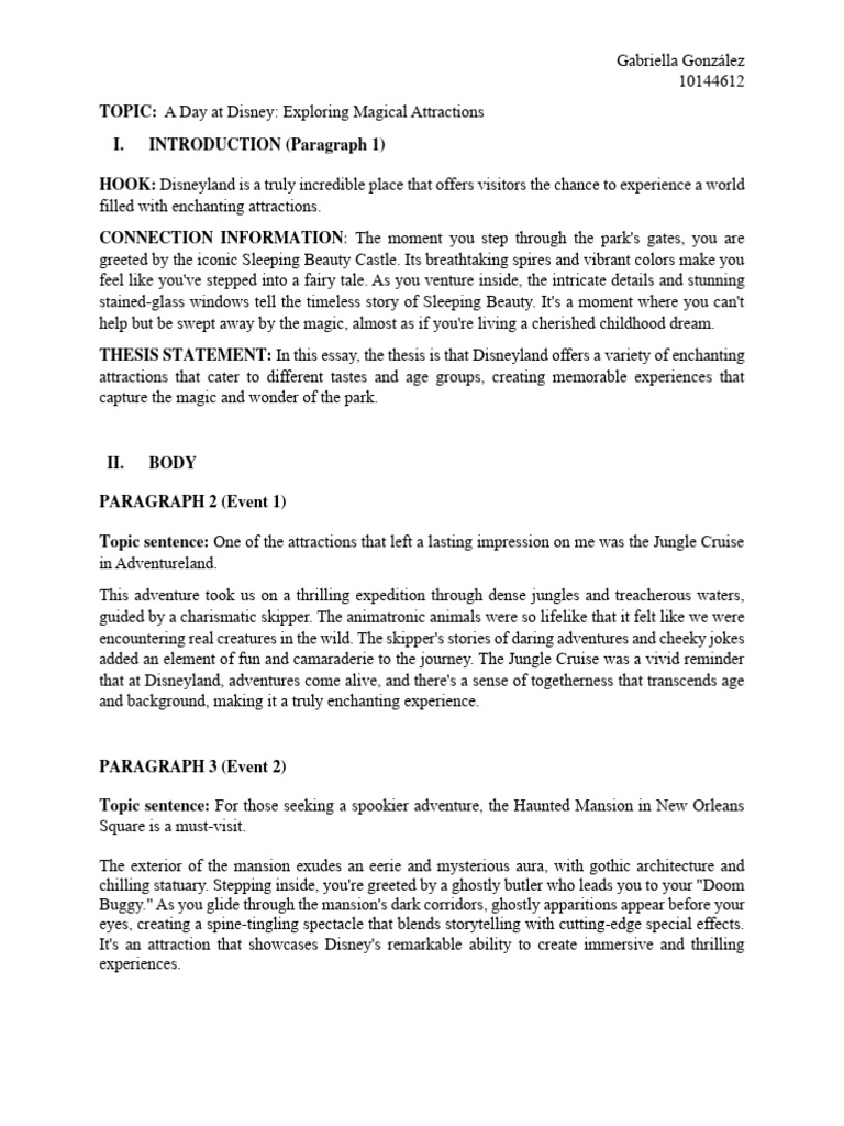 Outline - Narrative Essay | PDF