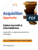 Acquisition Opportunity! Exploring The Future of Ayurvedic & Unani Medicines!