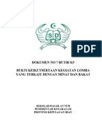 DOKUMEN NO 7 BUTIR 8,9. Bukti Keikutsertaan Dalam Kegiatan Lomba Yang Terkait Minat Dan Bakat