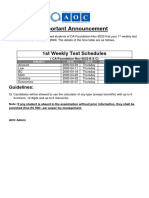 Weekly Test Schedule-2