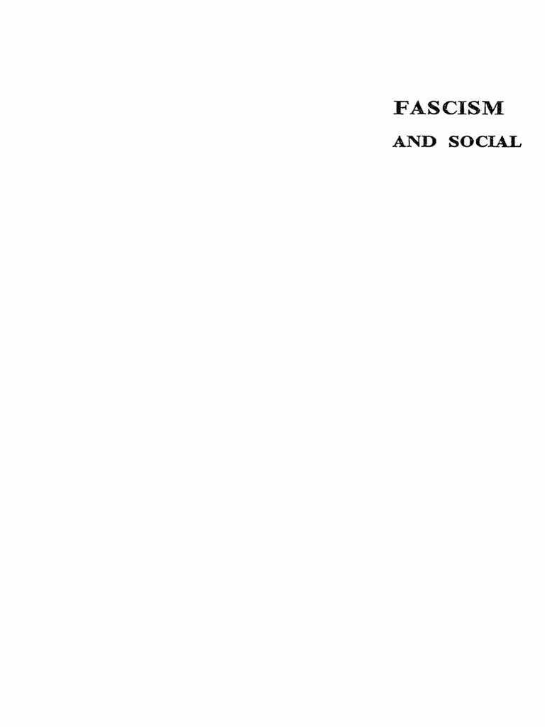 Fascism and Social Revolution Analysis | PDF