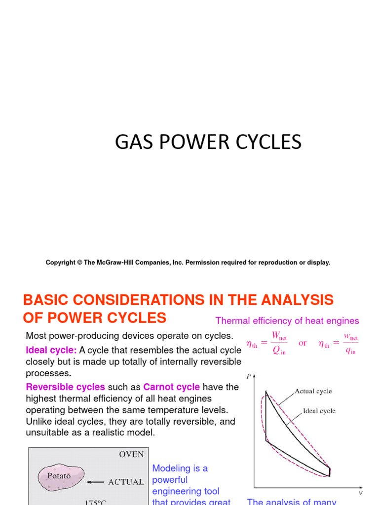 Chapter 4 Gas Powered Cycles PDF Gas Turbine Diesel Engine