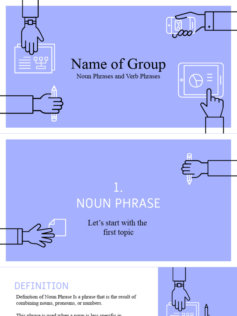 Noun and Verb Phrase Definitions | PDF | Language Arts & Discipline ...
