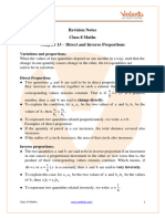 Direct and Inverse Proportions Class 8 Notes CBSE Maths Chapter 13 (PDF)