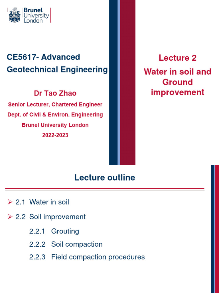 Lecture 1 2 water in soil and ground improvement 1 1 pdf pdf
