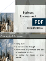 Business Environment: by Nidhi Bansal