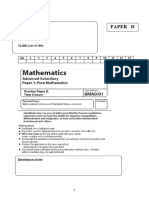 07 AS Pure Mathematics Practice Paper D
