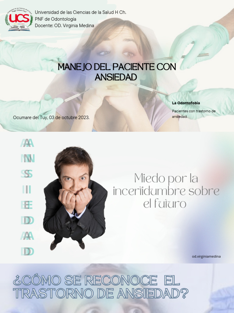 Manejo de La Ansiedad en El Paciente | PDF