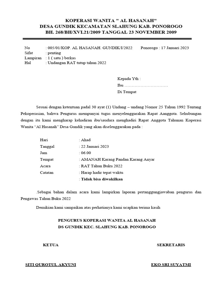 Undangan Desa | PDF