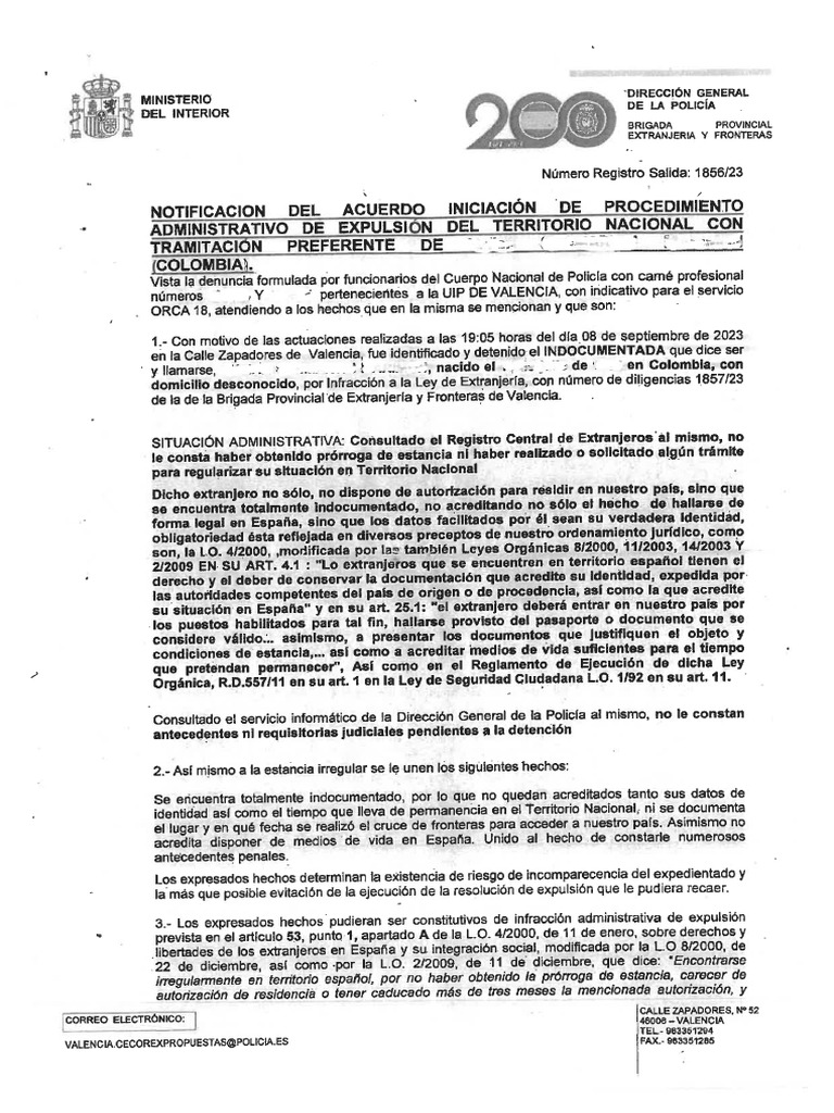 Procedimiento de Expulsión de S. M. | PDF