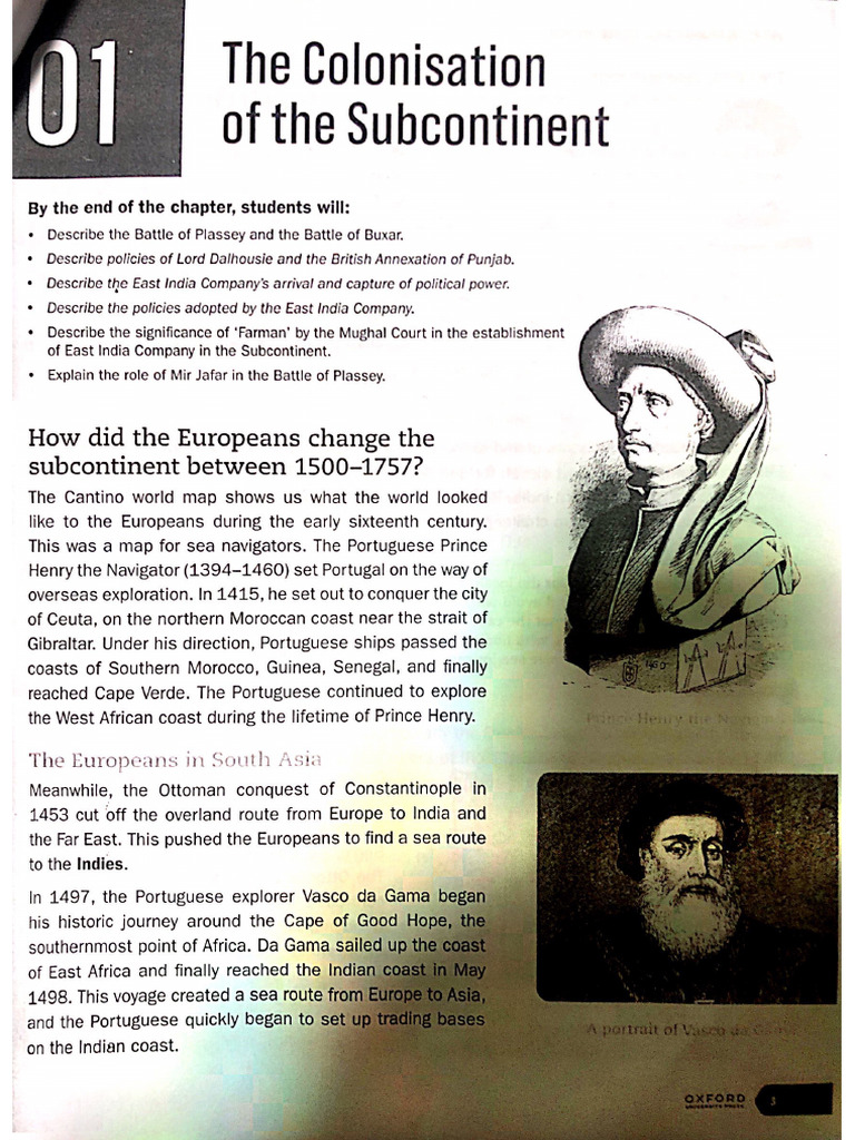 The Colonisation of The Subcontinent (S.ST File) - (History) | PDF