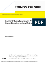 [1985] Sensor Information Fusion And A Robot Decisionmaking Methodology