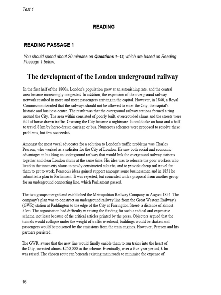 The Development Of London Underground Railway