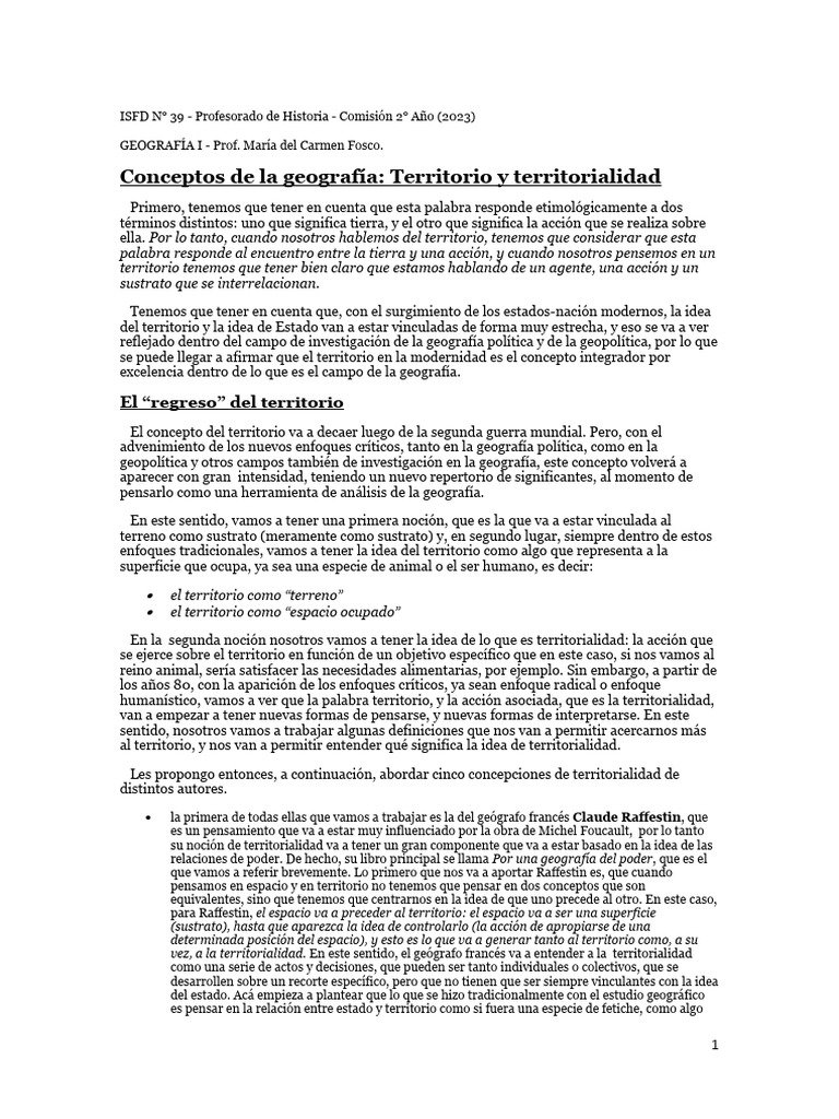 Territorio y Territorialidad PDF