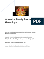 Ancestral Family Tree or Geneology.
